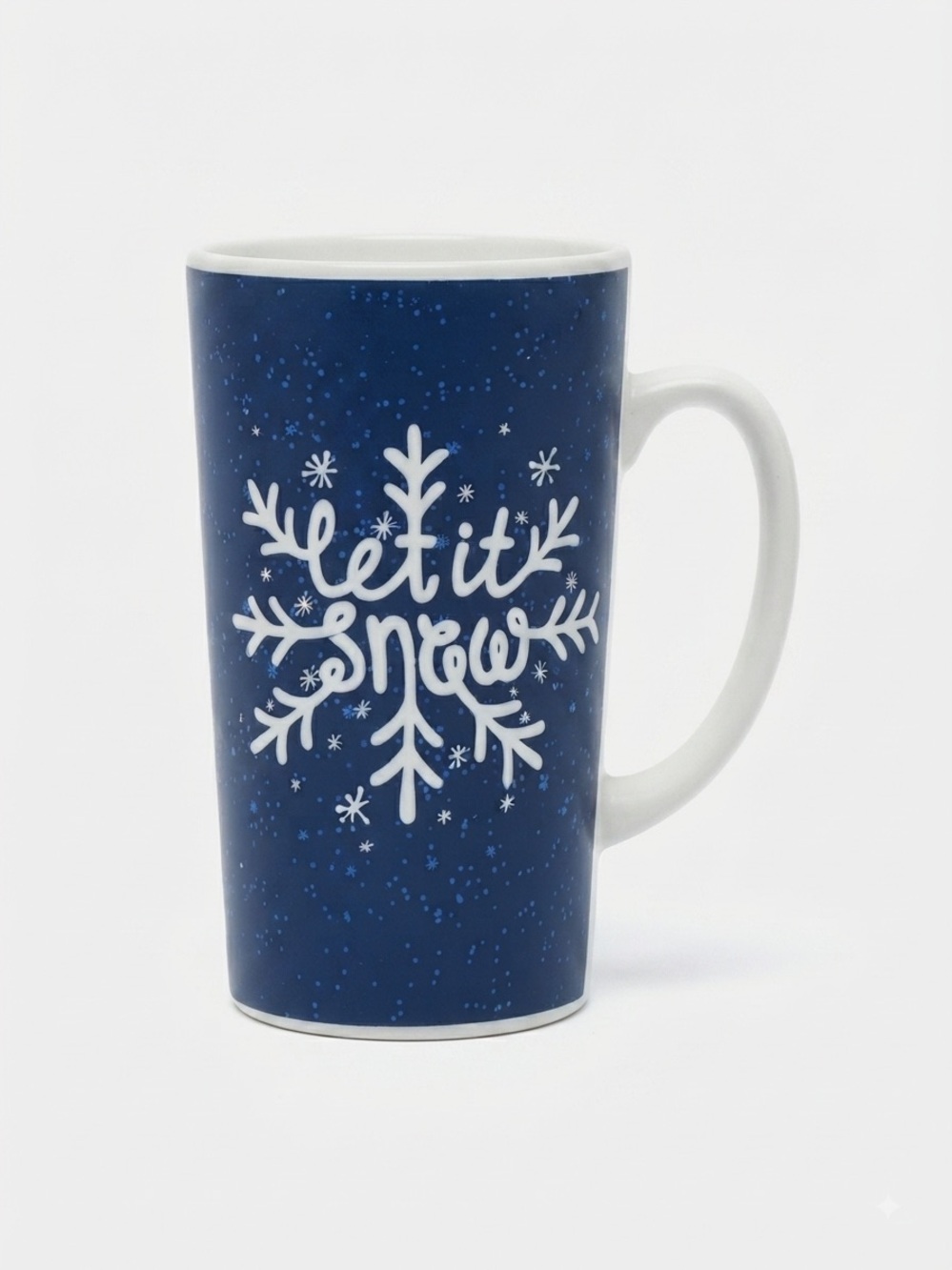 Let It Snow Blue Winter Ceramic Mug